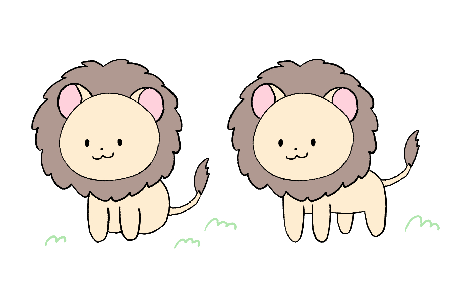 ライオンの簡単な描き方