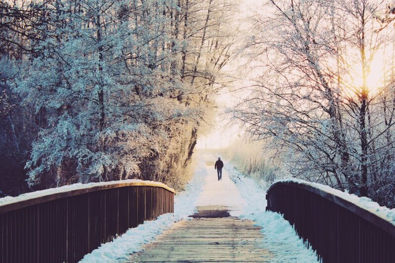 man bridge lonely to stroll walk 1156619