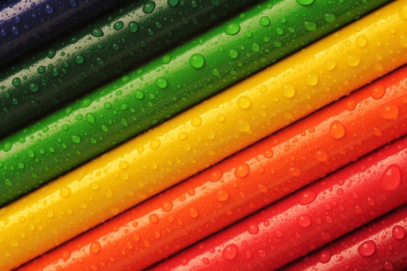 pencils rainbow crayons 452238